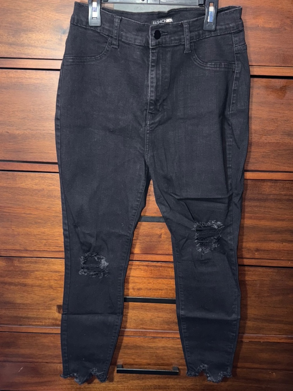 Fashion Nova | Black Distressed Jeans